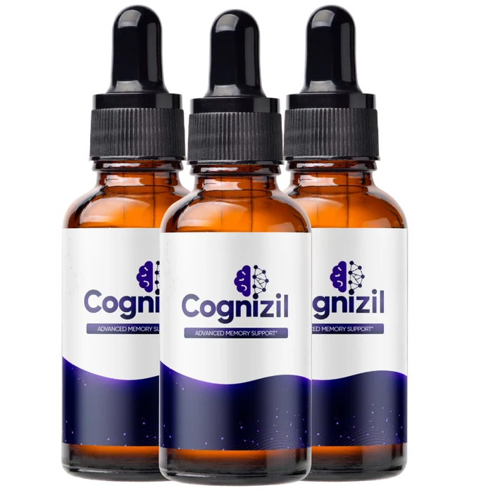 Cognizil liquid dropper bottles, three bottle package